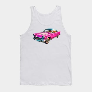 Colored Classic Car Design in Vibrant Vector Style Tank Top